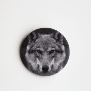 brooch, wolf